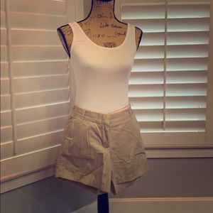Cotton khaki chino shorts J.Crew